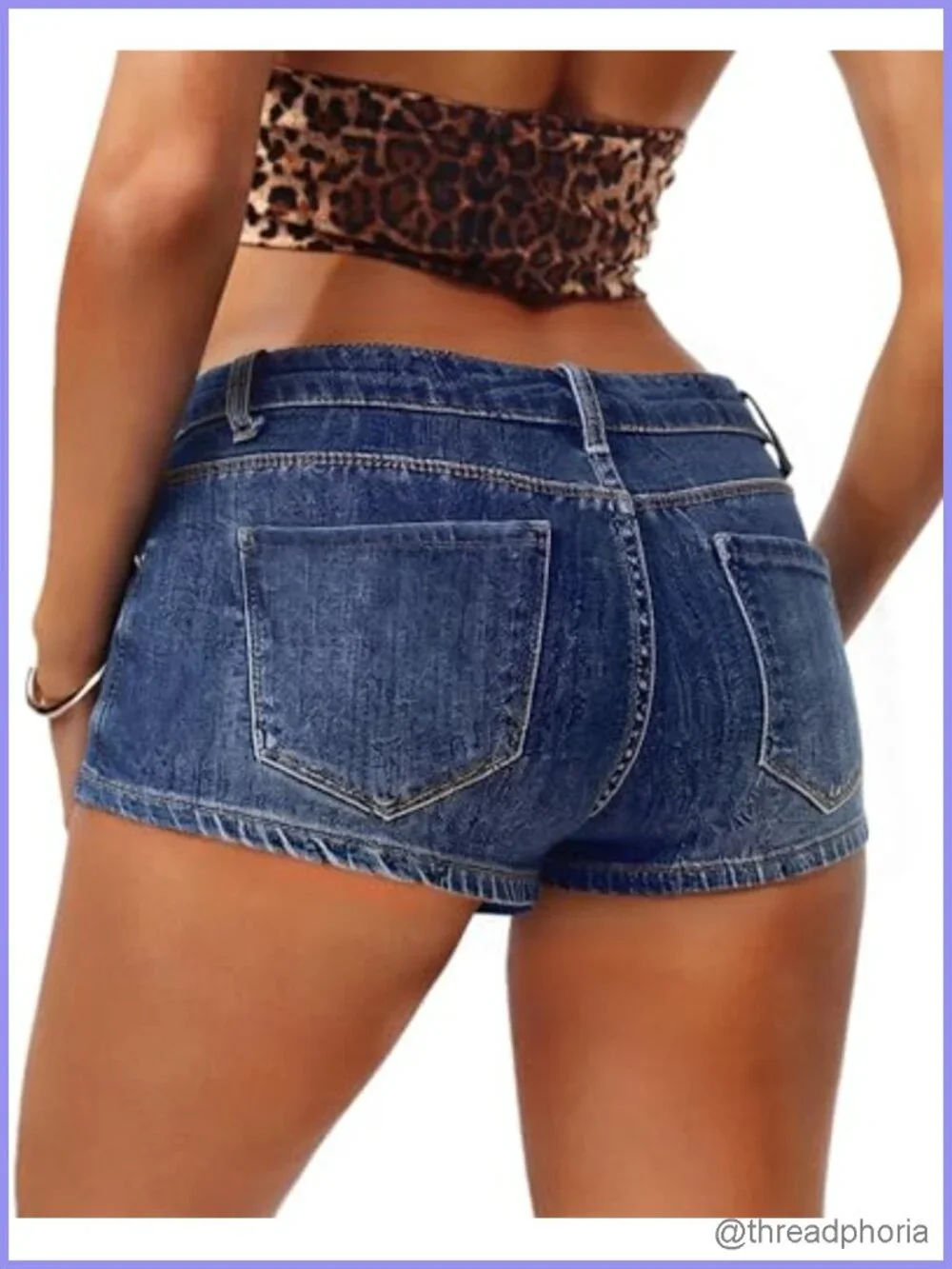 Low Rise Stretchy Denim Mini Shorts Women Y2K Slim Fit Summer